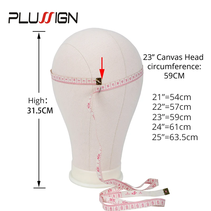 Adjustable Wig Tripod Stand And Canvas Head 21Inch To 25Inch Wig Accessories Display Styling Head Professional Wig Making Tools enlarge