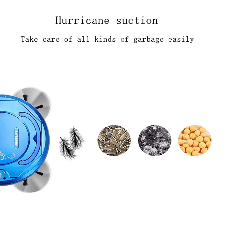 

Robot Vacuum Cleaner Home Touch Switch Cordless Portable Vacuum Cleaner Mop & Sweeper & Vacuum 3 in 1