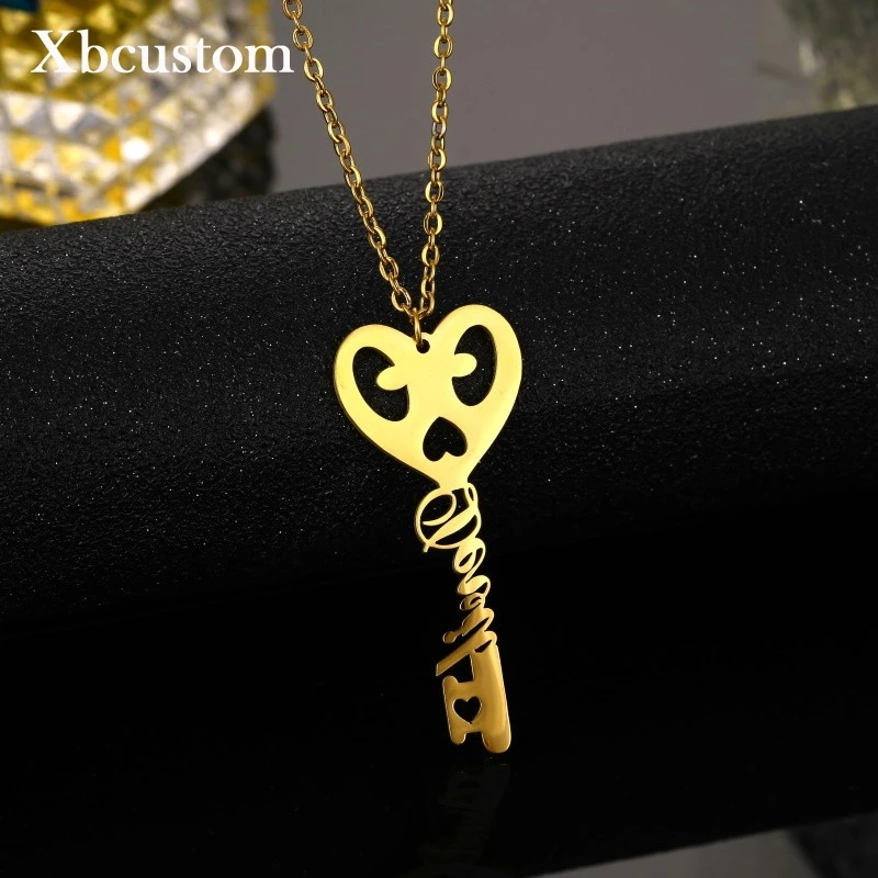 Ожерелье с именем на заказ из нержавеющей стали персонализированными буквами и