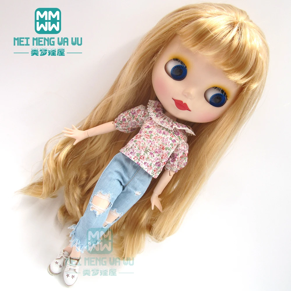 Модная рубашка Blyth clothe с рукавами фонариками измельченные джинсы белая кожаная