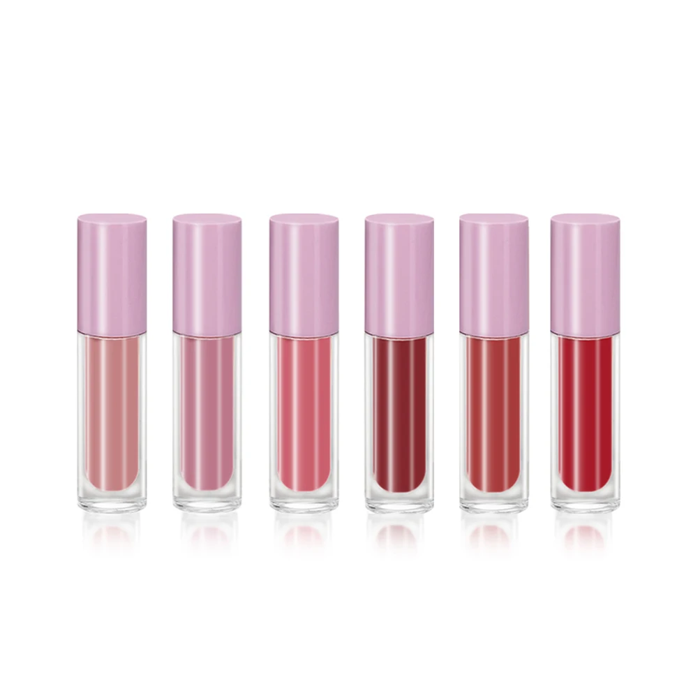 

6 Color Glass Mirror Lip Gloss Private Label Customized High Cost-effective Lasting Moisture Sexy Lip Lipstick