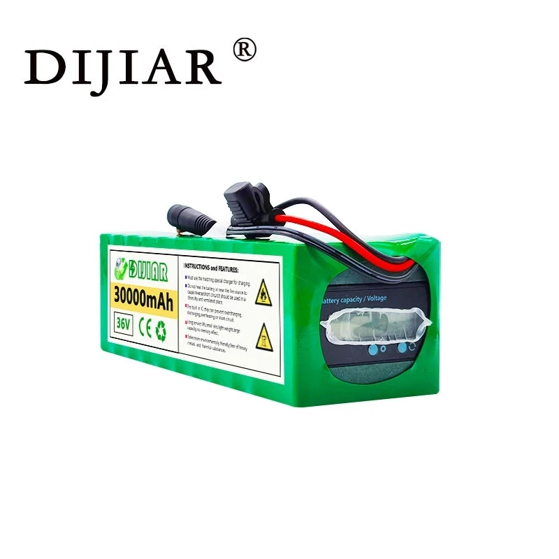 Аккумуляторная батарея для электромобиля DiJiar 36 В 30 Ач 10S4P 18650 500 Вт мощный мотоцикл