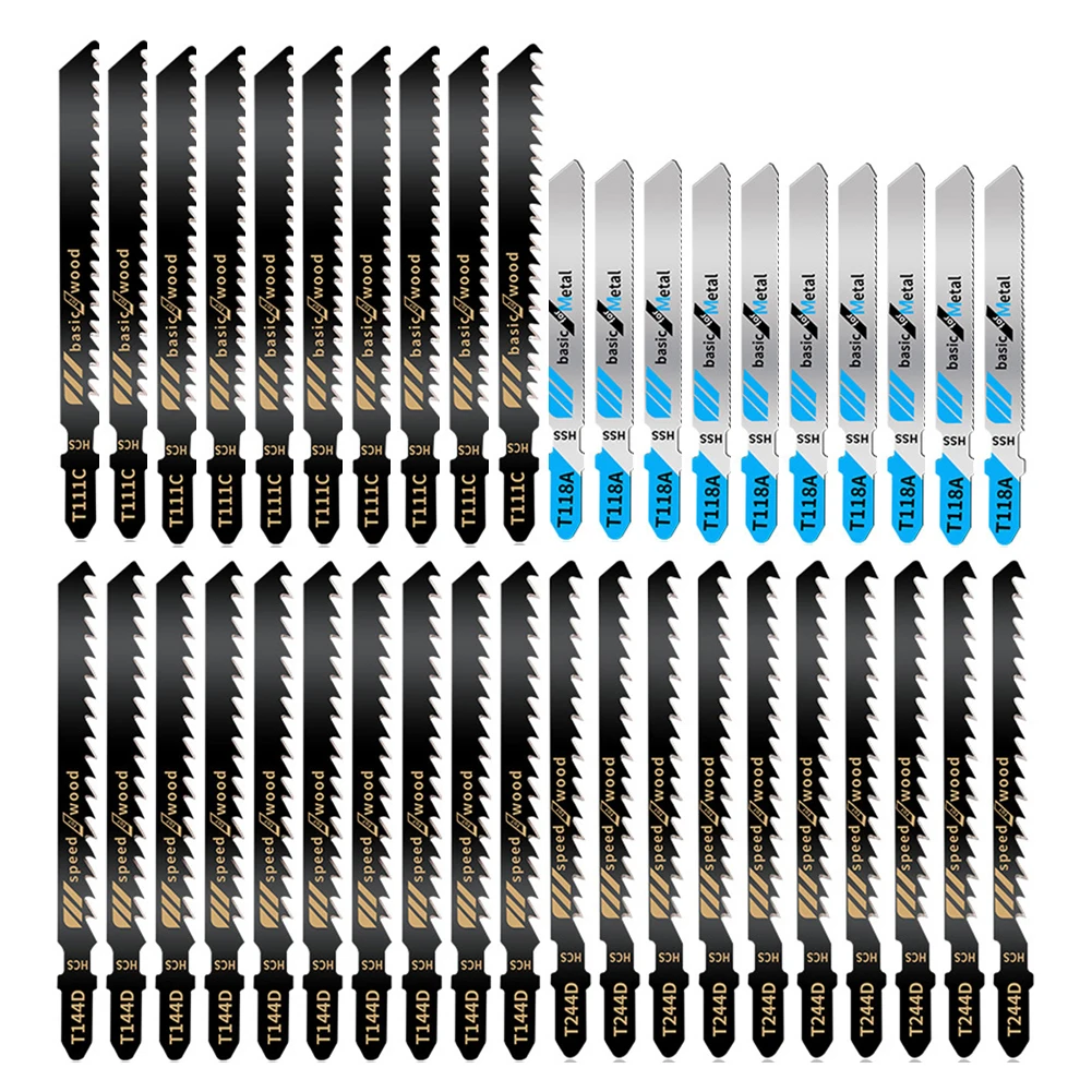 

40PCS Jig Saw Blade T144D/T244D/T118A/T111C for cutting hardwood, special material cutting, cutting board metal plate