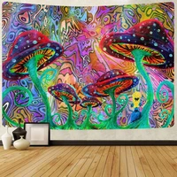 psychedelic shrooms tapestry colorful abstract trippy tapestry wall hanging tapestries for home dorm fantasy decor