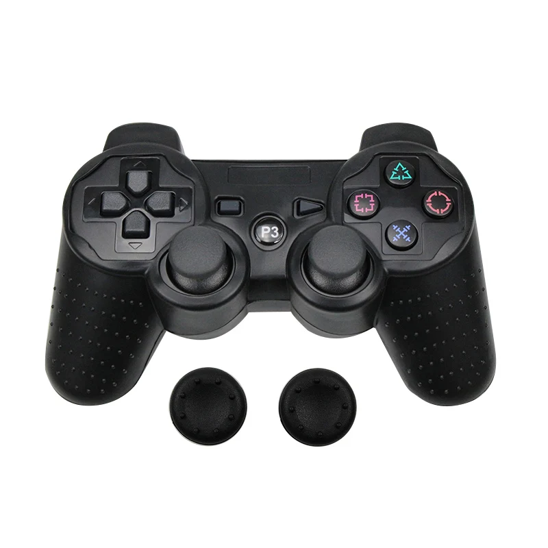 Black Противоскользящий силиконовый чехол для sony PS3/PS2 для Dualshock control ler Joypad геймпад джойстик Управление и ручка - Цвет: Black