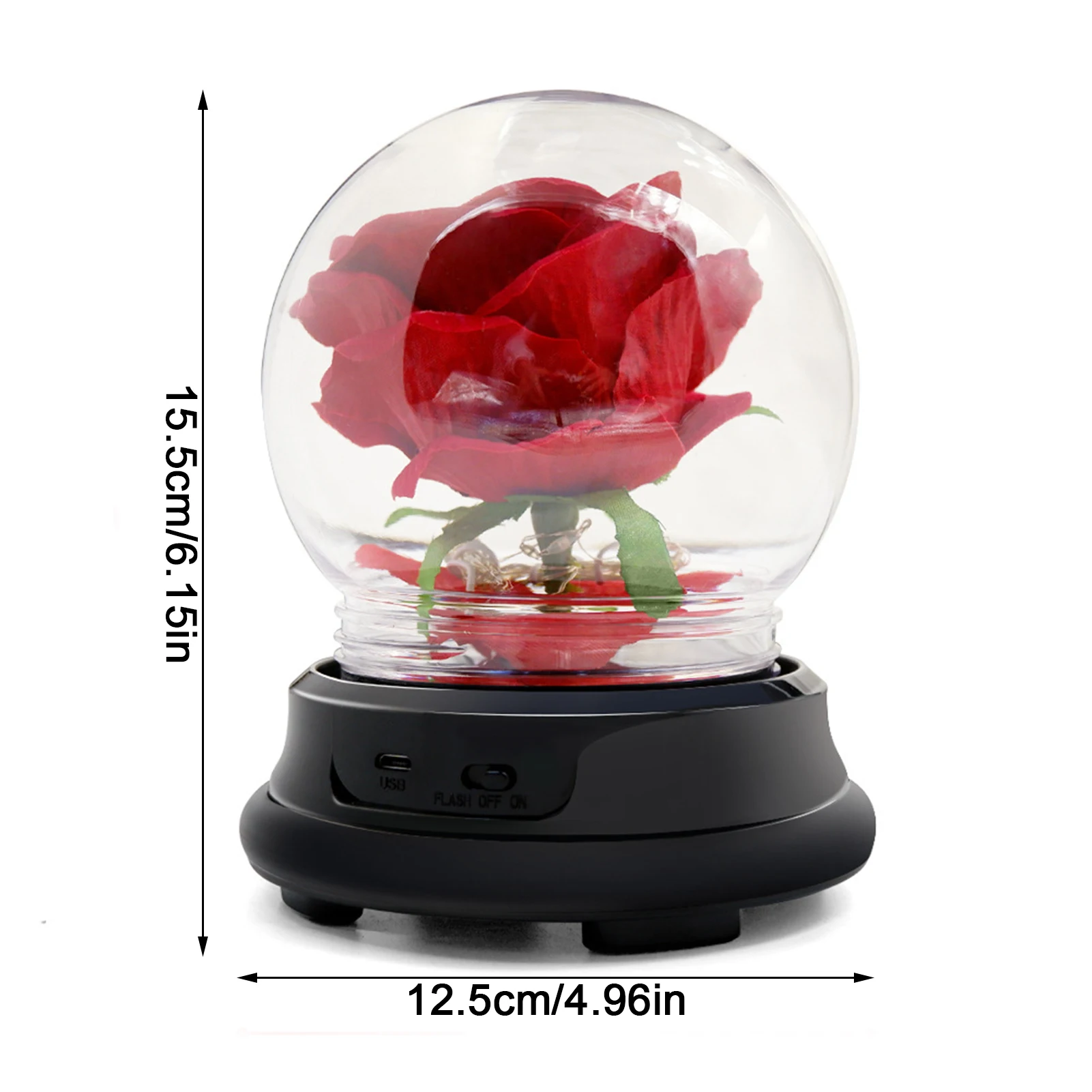 

Checked Mother's Day Gifts Red Galaxy Rose In The Glass Dome In The Glass Dome With LED Lights Valentine's Day Christmas Gifts