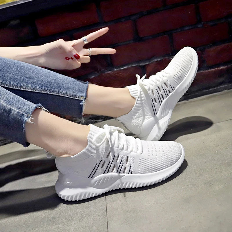 Вентиляции новая спортивная обувь брендовые кроссовки для женщин Run обуви