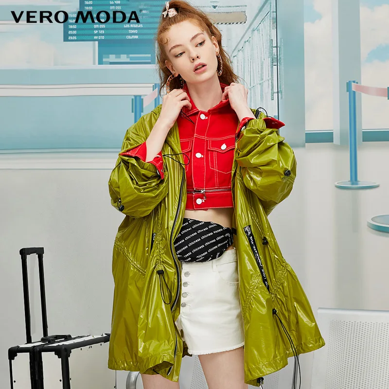 Женский Блестящий Тренч с капюшоном Vero Moda на осень и зиму | 319321549|Женские плащи