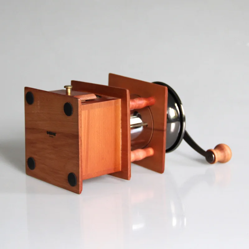 売却 ミニヴィンテージハンドグラインダー、ポータブルキッチン家電、木製ハンドグラインダー鋳鉄コアコーヒーメーカー