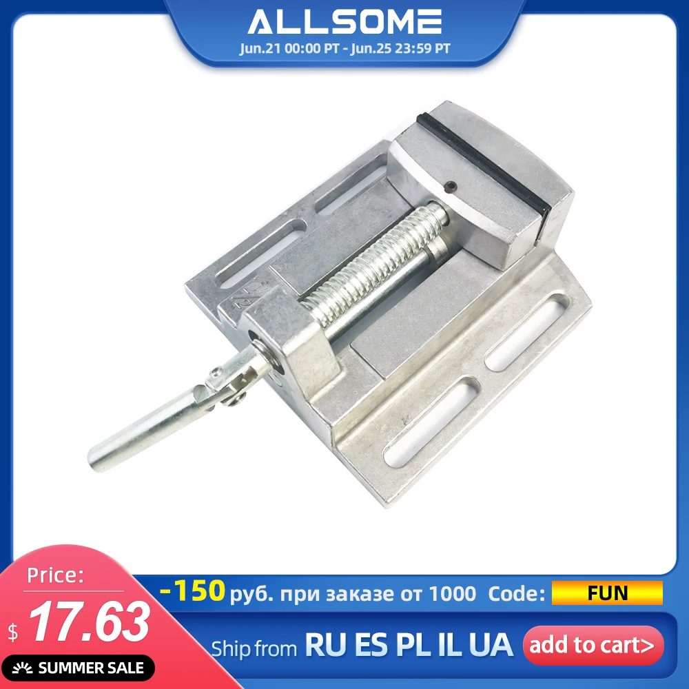 Алюминиевый сверлильный станок ALLSOME плоские плоскогубцы Мини патрон