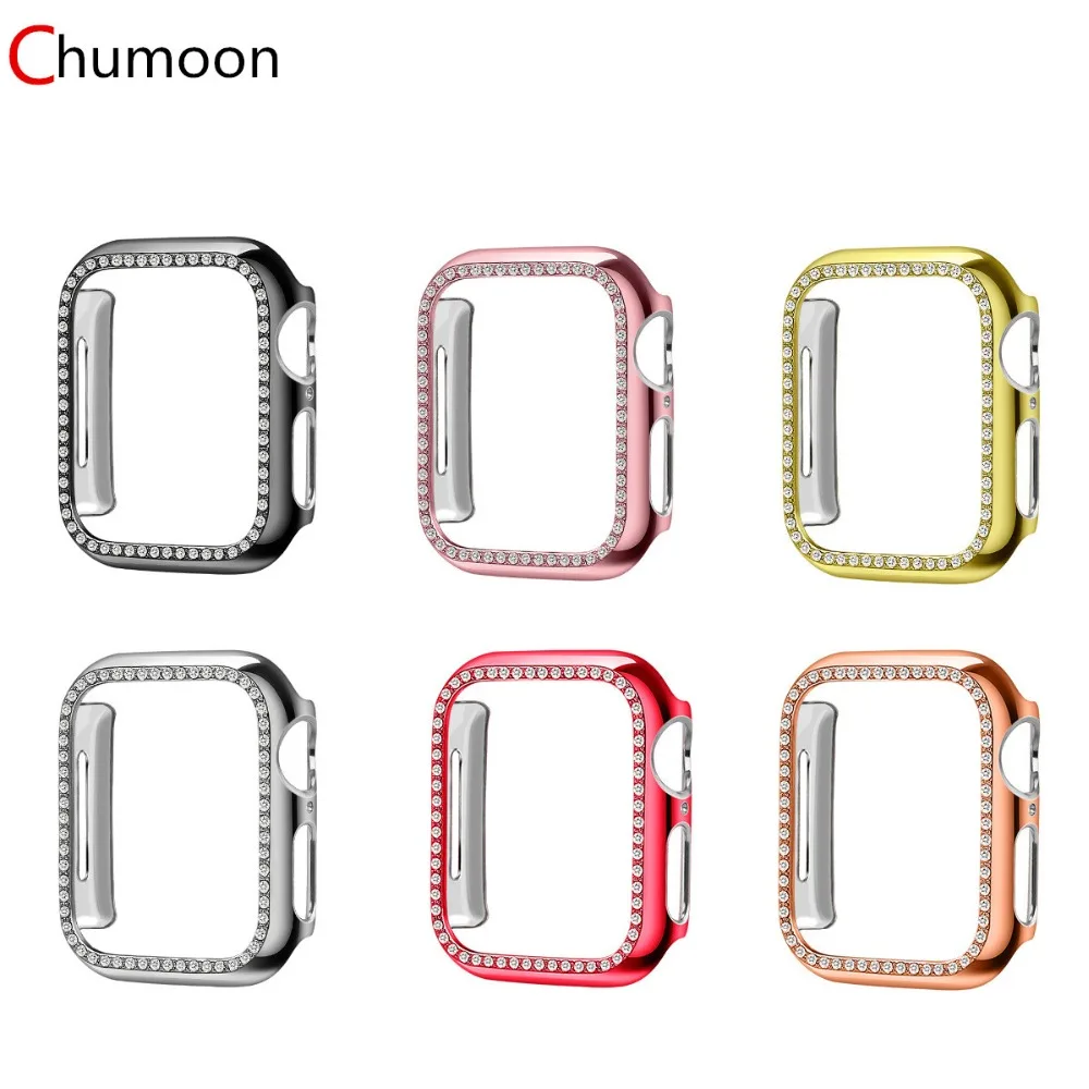 Защитная пленка для часов PC Бампер для apple watch 4 Чехол алмазные часы корпус 42 мм 38 мм для apple watch 3 2 44 мм 40 мм iwatch 4