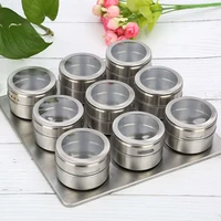6912 pieces stainless steel spice jars for herbs salt pepper spice magnetic spice cans seasoning container storage pot