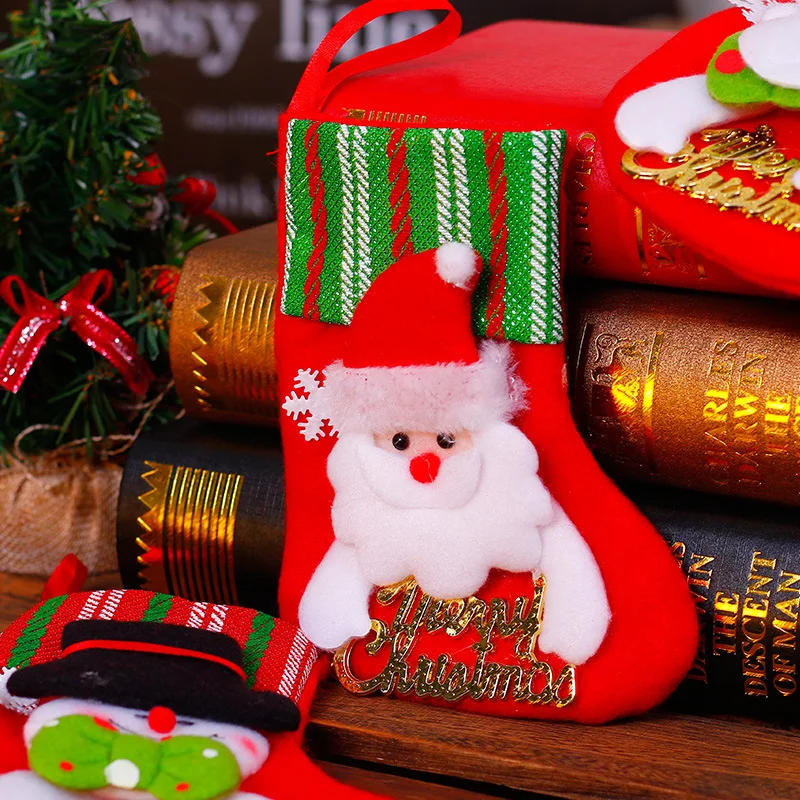 Рождественский кулон в виде елки чулки удобная сумка Декор детские подарочные