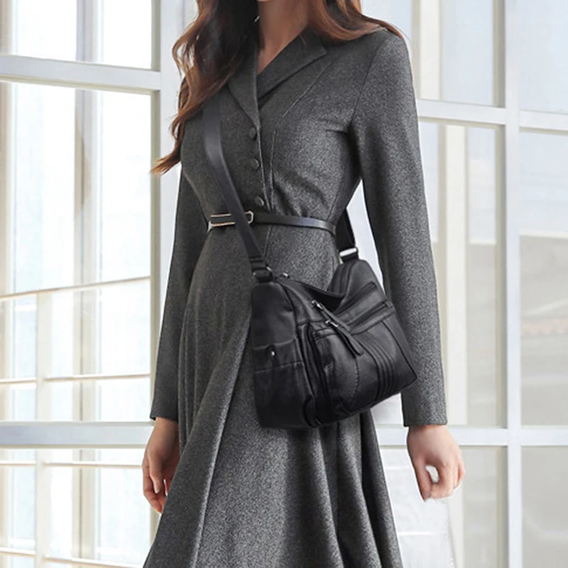 

LKEEP PU Leather Bag Women Shoulder Messenger Bag High Quality Women Crossbody Bags Large Capacity Female Bolso Mujer Plaid Bags