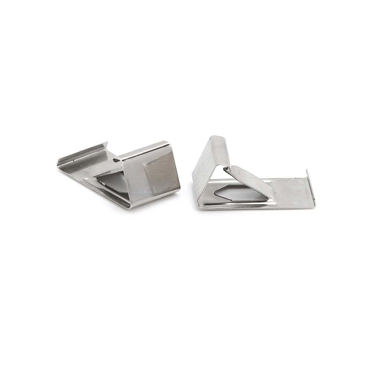 Пружинные поворотные зажимы крючки серебристый оттенок изображение