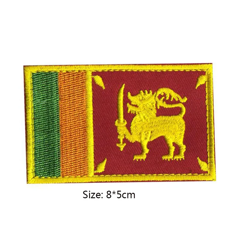 1 шт. 3D вышитый значок с флагом Эфиопия молдия Шри Ланка Мальдивы Черногория