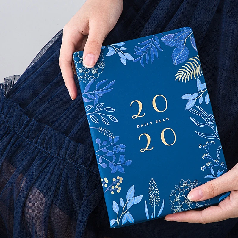 Из искусственной кожи A5 канцелярский блокнот 2020 ежедневно на для планирования