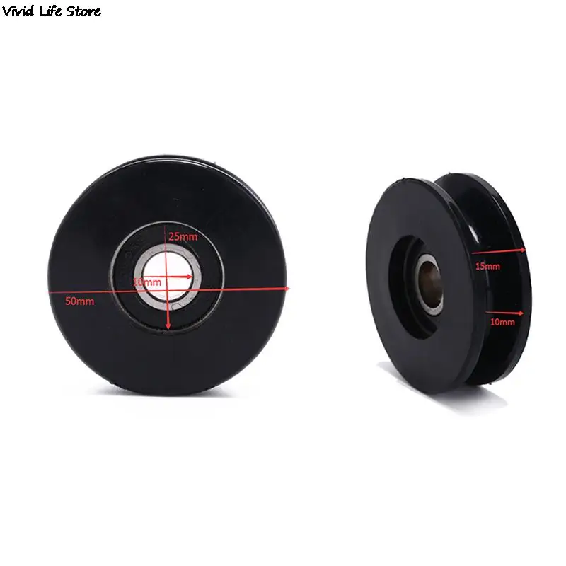 

Bearing Pulley 50/90mm Wearproof Nylon Bearing Pulley Wheel Cable Gym Universal Fitness Equipment Part Accessories