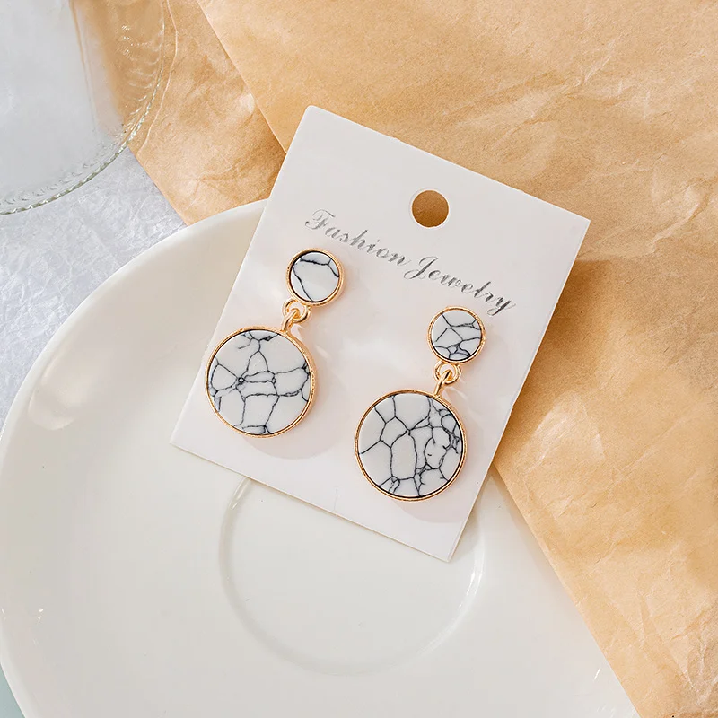 Серьги-гвоздики Женские Геометрические в Корейском стиле 2021 ювелирные изделия