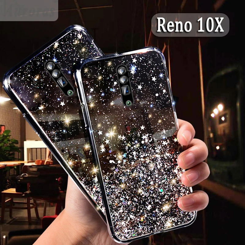 Auroras для OPPO Reno 10X чехол с блестящими блестками звездное небо Рино зум прозрачный