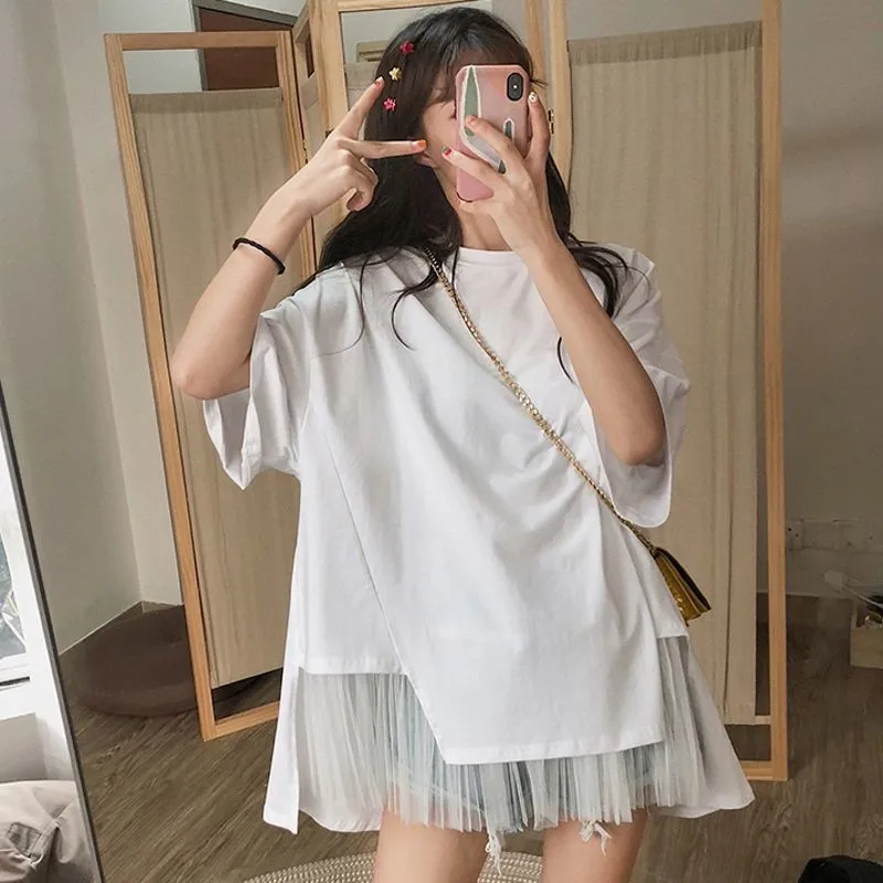 

Kawaii Korean Tshirt Lovely School Chic Girls Streetwear Black Spring T-Shirt Sweety New Girls Women Top Tees