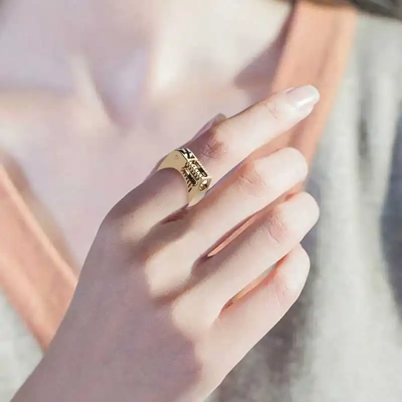 NPKDS Fashion Mechanical Gear Wheel Men Ring Silver Color Punk Wedding Band Finger Rings for Women Modern Jewelry | Украшения и