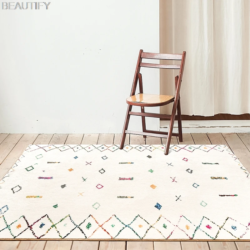 

Morocco Boho Shaggy Carpet Cotton Polyster Thick Carpet Colorful Soft Kids Room Tatami Mat And Rug For Home Living Room Bedroom