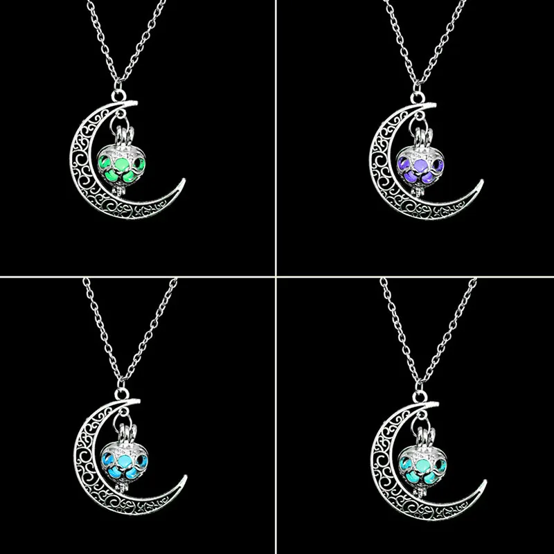 Новинка 2019 светящееся ожерелье Hot Moon подвеска с драгоценным камнем ювелирное