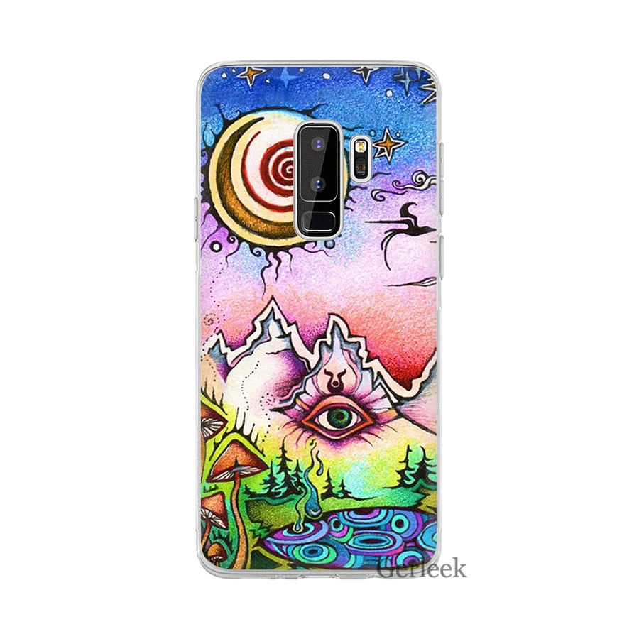 Desxz хиппи психоделические чехол для телефона samsung Galaxy S3 S4 S5 S6 S7 край S8 S9 S10 S10e Plus Note 8