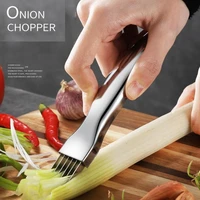 1pc onion vegetable cutter slicer stainless steel shred silk the knife vegetable garlic cutter food speedy chopper kitchen tools