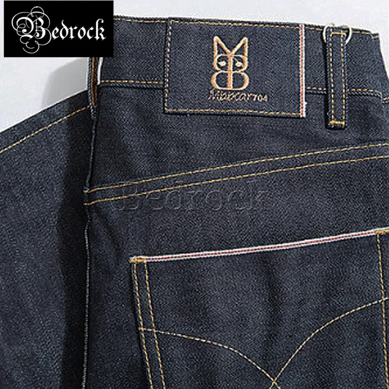 MBBCAR 13.5oz vintage selvedge jeans for men unwashed raw denim jeans slim straight washed blue jeans cattle jeans 704A
