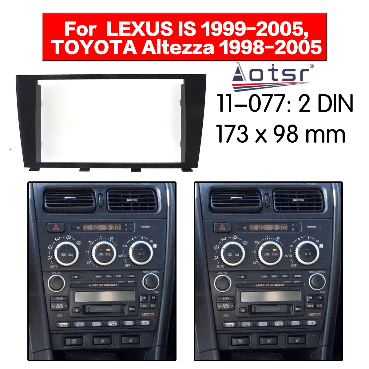 Car Radio frame Audio Fascia For LEXUS 