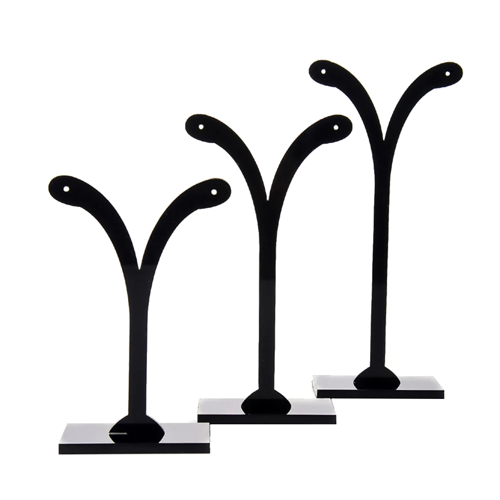 

3 Pieces Acrylic Jewelry Tree Display Earrings Necklace Hanging Stand Holder