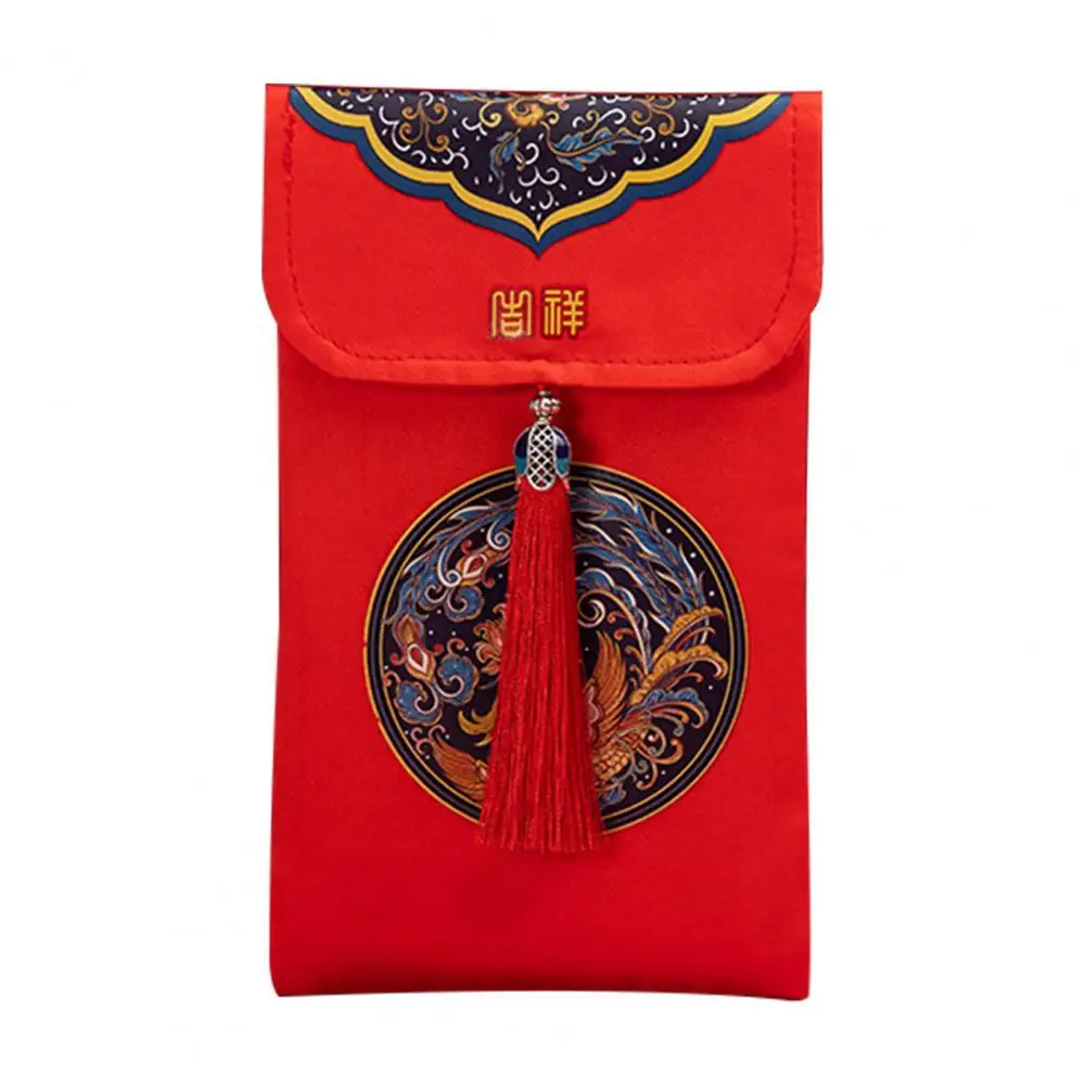 

Traditional Lucky Money Bag HongBao Faux Silk Visiting Relatives New Year Red Envelope for Chinese New Year 2022