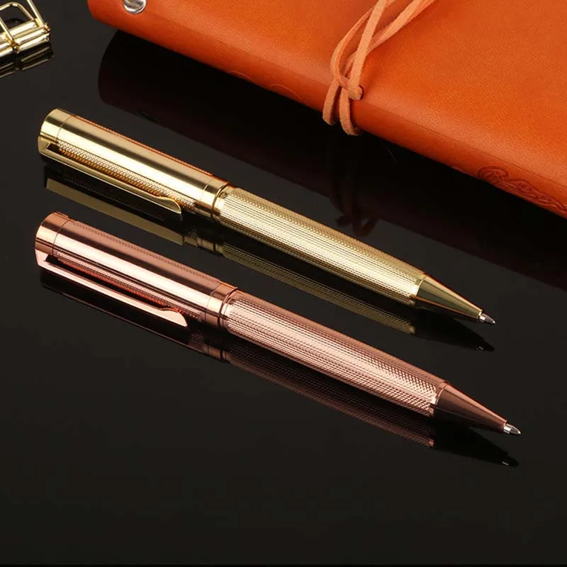 Золотая серебристая черная металлическая шариковая ручка в стиле ретро офисные