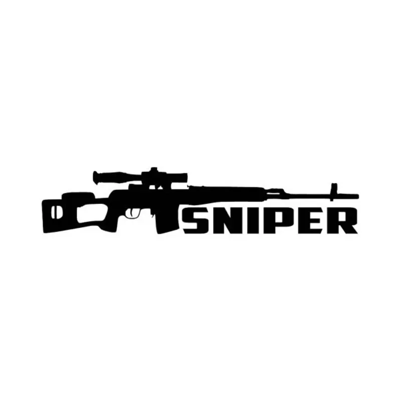 

14.3CM*3CM Cool Car Styling Personality Gun SNIPER Fashion Vinyl Window Decals