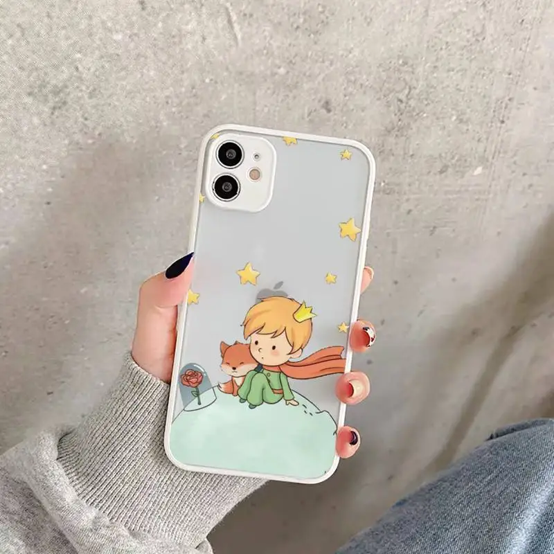 

The Little Prince Phone Case For iPhone 12 11 Mini Pro XR XS Max 7 8 Plus X Matte transparent White Cover