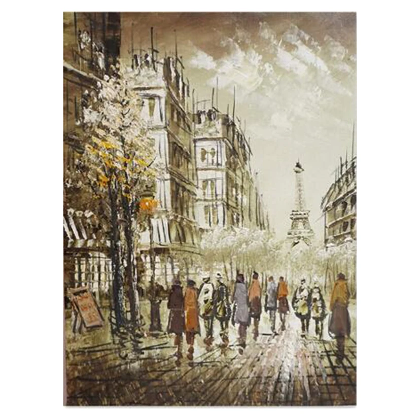 Картина из круглых страз с изображением Парижа улицы пейзажа города алмазная