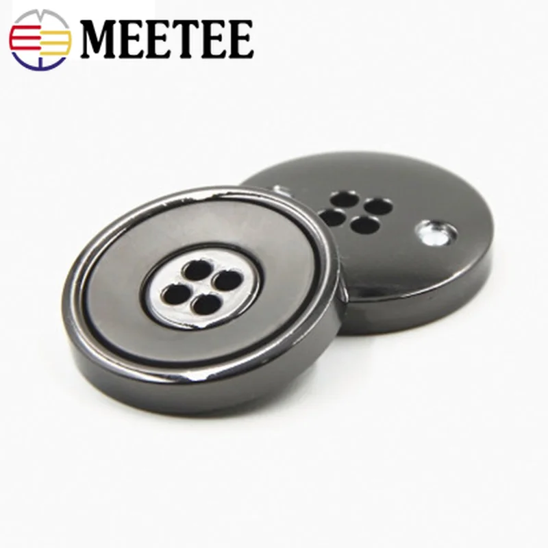 Meetee 10 шт. 20/28 мм четыре глаза Металлическая Кнопка DIY повседневный костюм пиджак