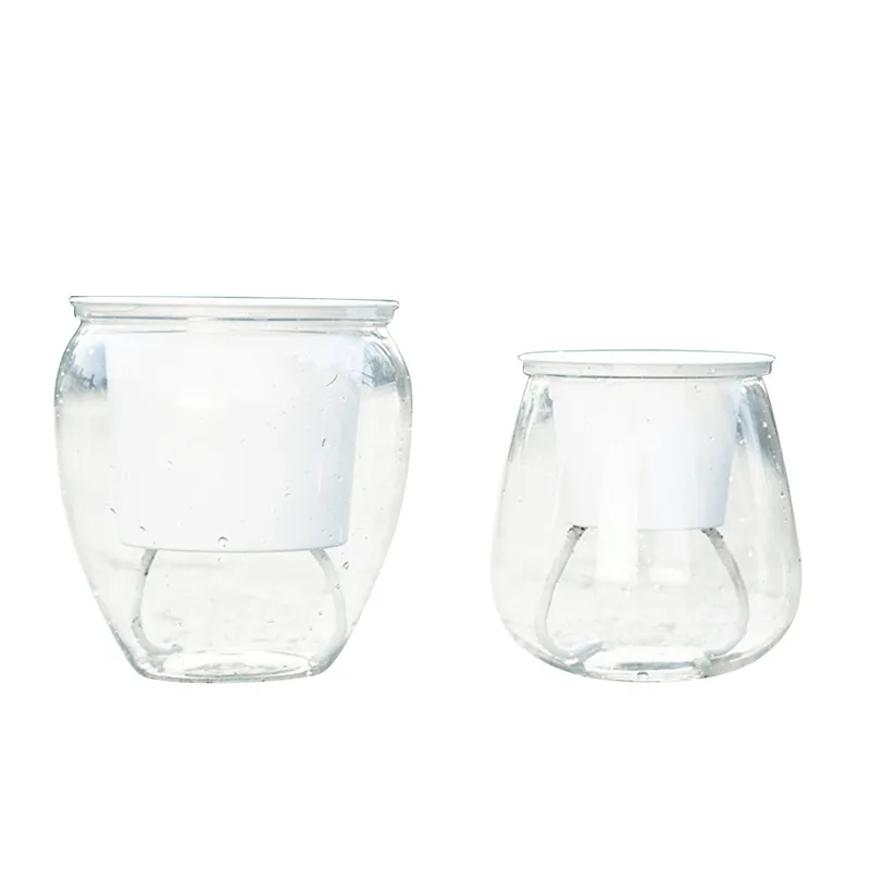 Цветочный горшок с автоматическим поливом прозрачный пластиковый цветочный для