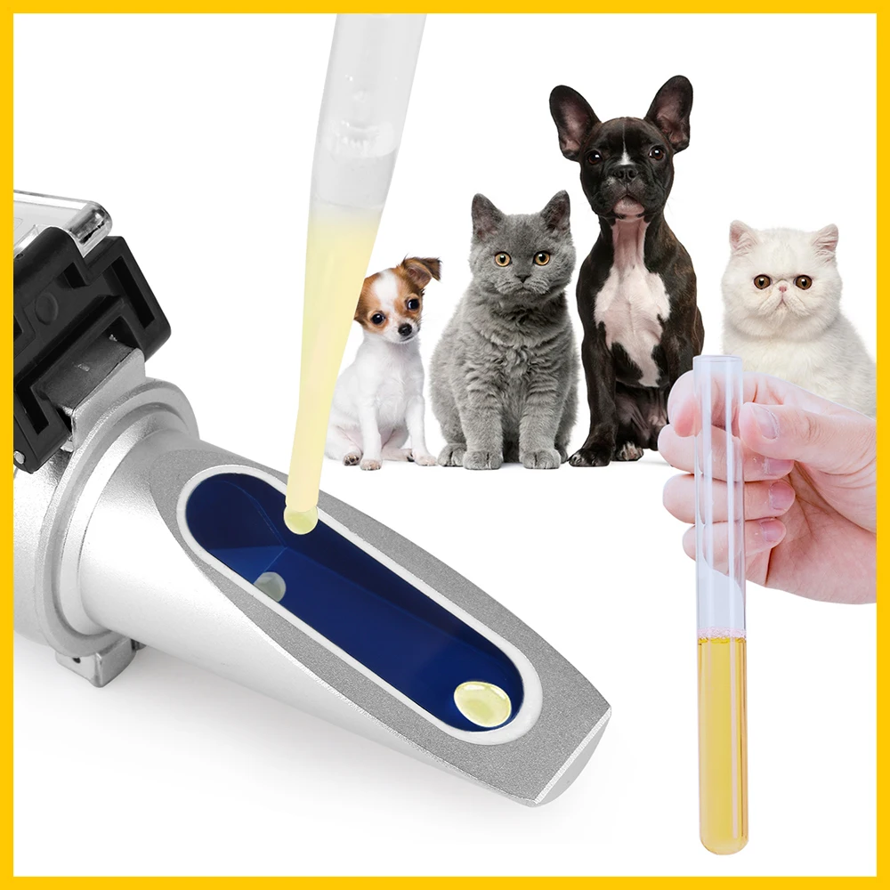RZ Refractometer Clinical Medical House Pet Dog Cat Protein Serum Plasma Hemoglobin Tester Urine Specific Gravity RZ126 | Инструменты