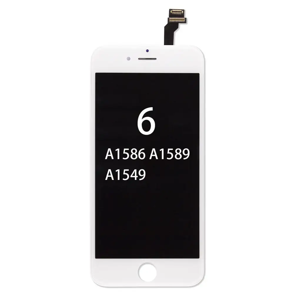 for iPhone 6 White Черный/белый класс AAA+ ЖК-дисплей для iPhone 5 5S 6 6 S 7 3D сенсорный дигитайзер сборка экрана Ecran Замена+ закаленное стекло - Цвет: for iPhone 6 White