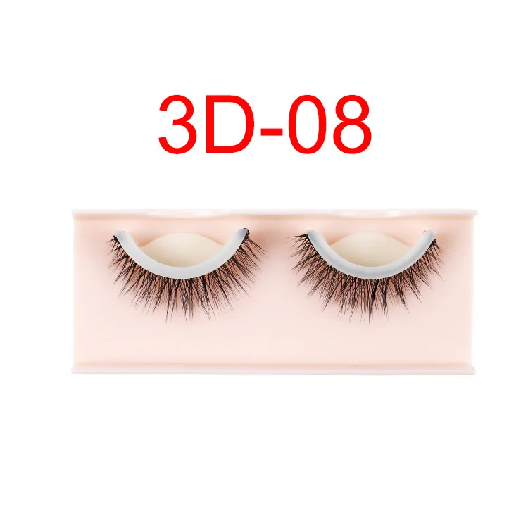

1 box 1 pair of new self-adhesive false eyelashes glue-free eyelashes imitation mink hair self-adhesive 3d eyelashes 12 styles