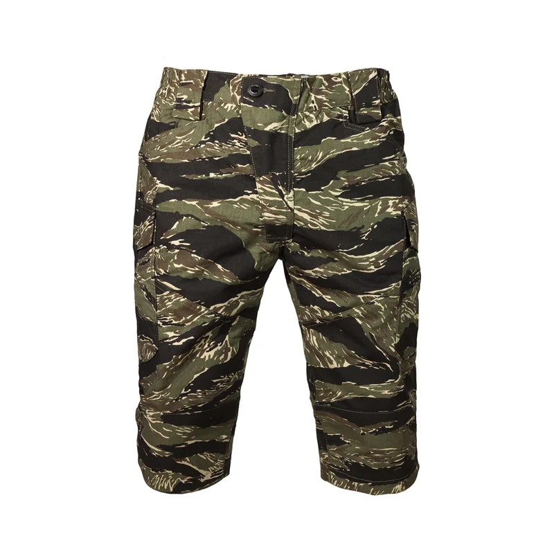 Мужские тактические короткие брюки камуфляжные шорты в полоску с тигровым
