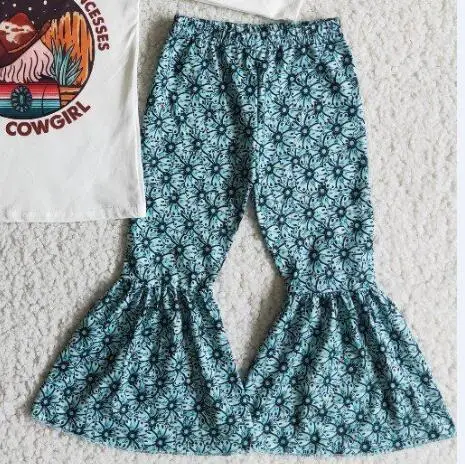 2 шт. Детская футболка с синими цветами | одежда и обувь