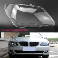 e66 lens lampshade lens transparent housing headlight lampshade protection pc shell car hood light for bmw 7 series 2005 2008