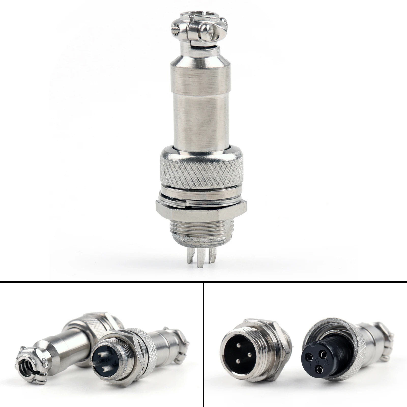 Artudatech 5 Pcs/30 Pcs 3 Pin XLR 12mm Audio Cable Connector Adapter Chassis Mount Jack Parts Artudatech 5 Pcs/30 Pcs 3 Pin XLR 12mm Audio Cable Connector Adapter Chassis Mount Jack Parts