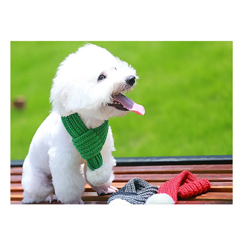 

Теплый шарф для собак Зимний вязаный шарф для маленьких средних собак Щенок галстук-бабочка ошейники для собак шаль Аксессуары для домашних животных