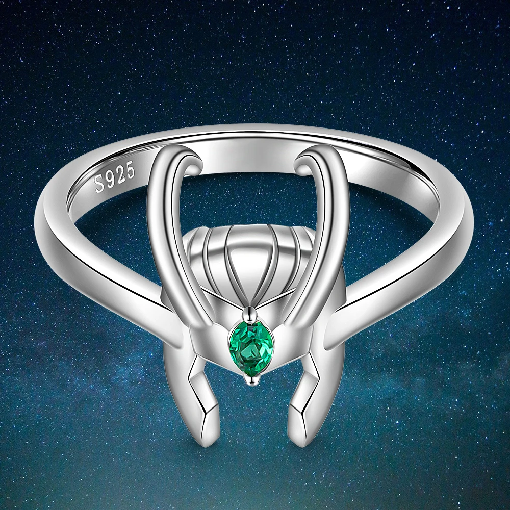 Кольцо Loki из серебра 925 пробы с изумрудом модные ювелирные украшения | Украшения и