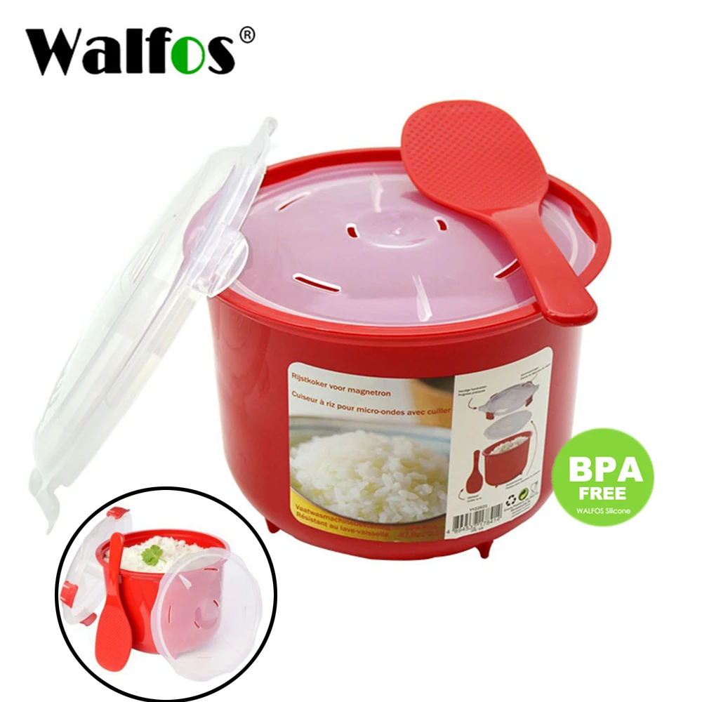 WALFOS-vaporizador de horno microondas para comida, arrocera, cereales de grano para cuencos, platos, utensilios de cocina, suministros de accesorios